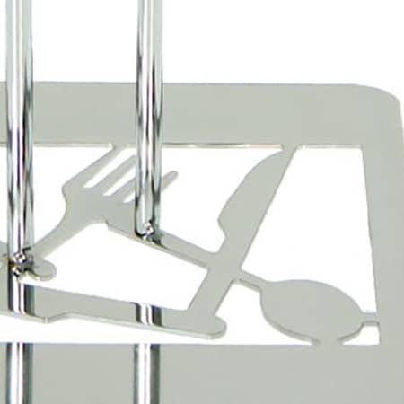 Portarrollo cocina cromado cubiertos(15x15x31,5 cm)