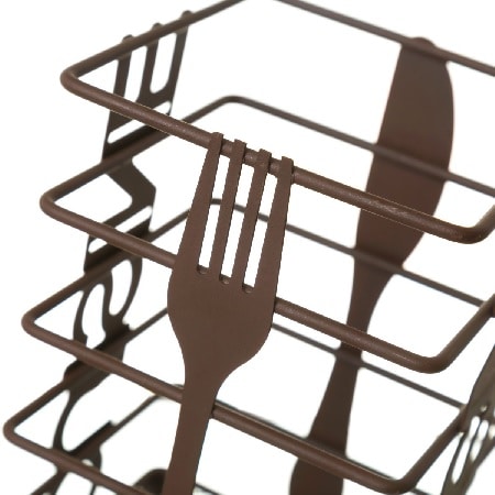 Soporte cubiertos metal "cuisine"(10x10x16,5cm)