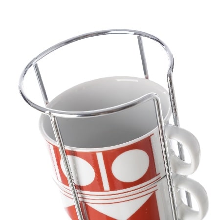 Set 6 tazas mugs rojas(8x5x10cm)