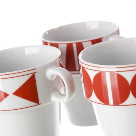 Set 6 tazas mugs rojas(8x5x10cm)
