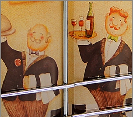 Set vinagrera cristal 2 piezas "camareros"(13,5x7x34 cm)