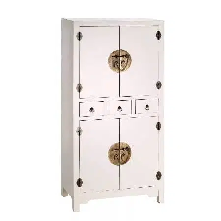 Armario estilo oriental blanco (63x33x131)