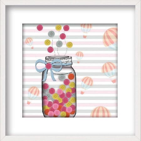 Set 2 cuadros botones multicolor(2M 30x3x30cm)