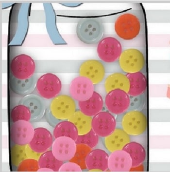 Set 2 cuadros botones multicolor(2M 30x3x30cm)