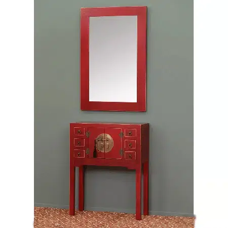 Consola estilo oriental roja (63x26x80)