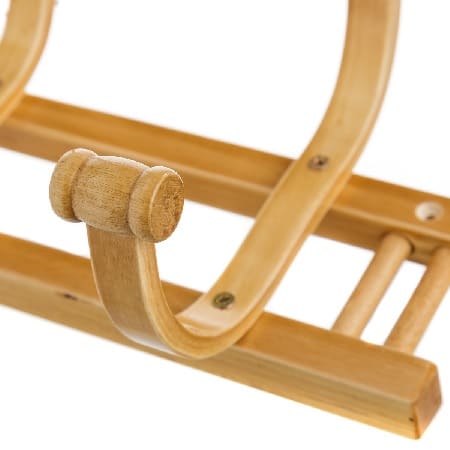 Percha pared madera natural clásica(60x24x26cm)