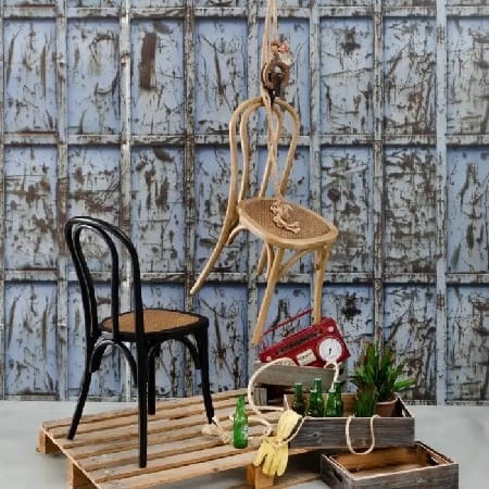 Set 2 Sillas Madera Olmo y Ratán Inés, Provenzal (43x44x89cm)