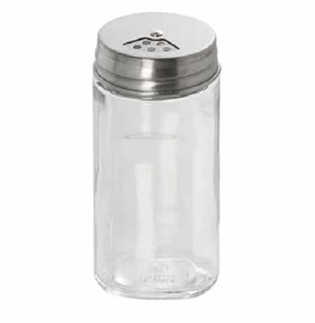 Set 6 especieros cristal-acero(9.5x14x18cm)