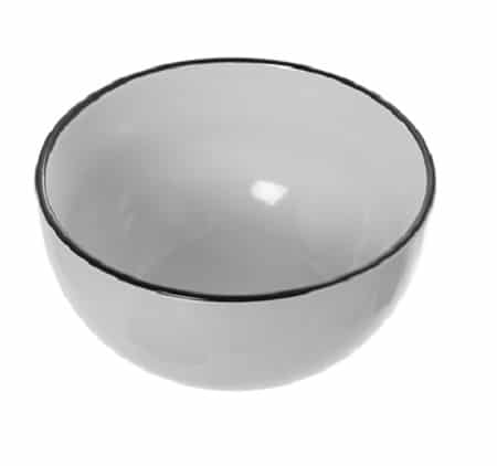 Cuenco cerámica blanca "caras"(14dx8cm)