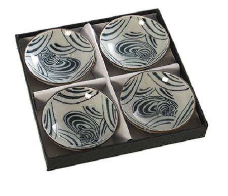 Set 4 cuencos cerámica verde(8dx3x2,5cm)