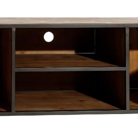 Mueble auxiliar-tv en madera y metal estilo industrial(150x40x49 cm)
