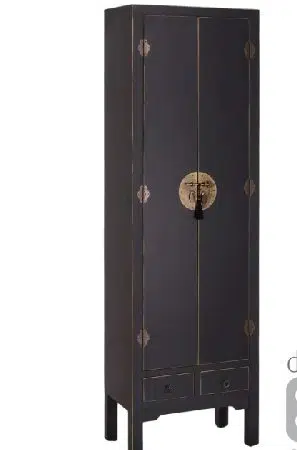 Armario  estilo oriental en dm negro (55x33x185)