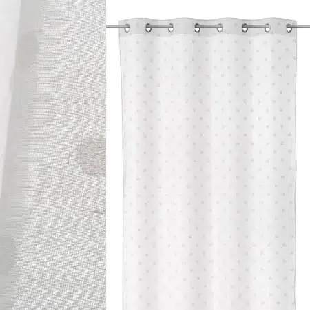 Set 2 cortinas blancas topos(140x260 cm)