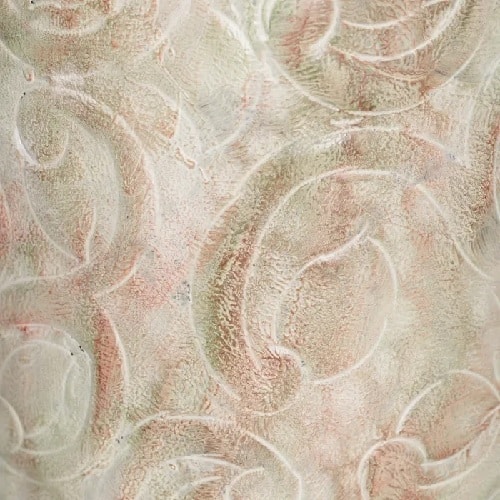 Jarrón suelo metal beige-verde Mikonos,clásico(28dx79cm)