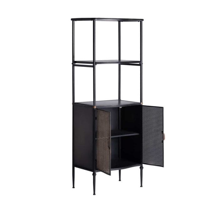 Estantería metal negro-oro Watford ,industrial (60x42x161cm)