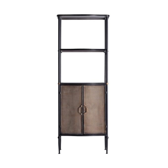 Estantería metal negro-oro Watford ,industrial (60x42x161cm)