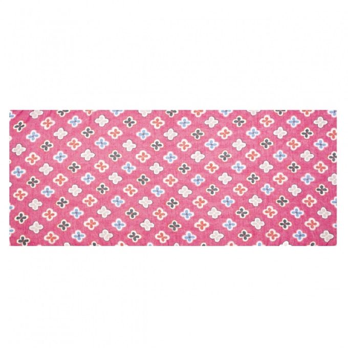 Foulard Negro Flores Marrones y Blancas