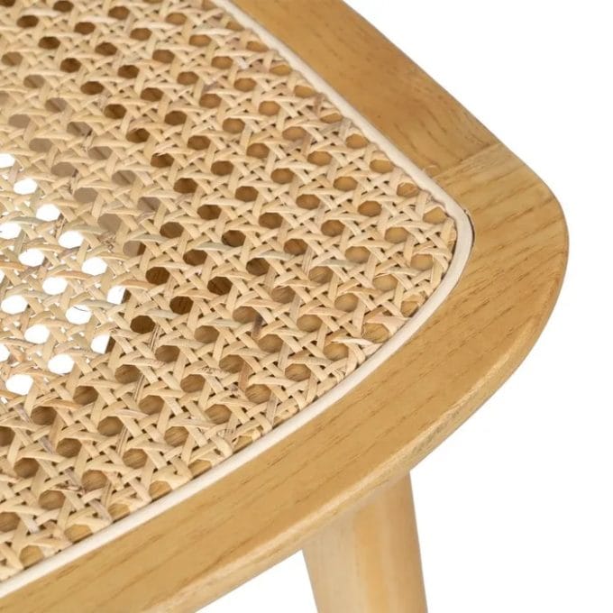 Set 2 Sillas Madera de Olmo y Rejilla Trenzada (42x50x80 cm)