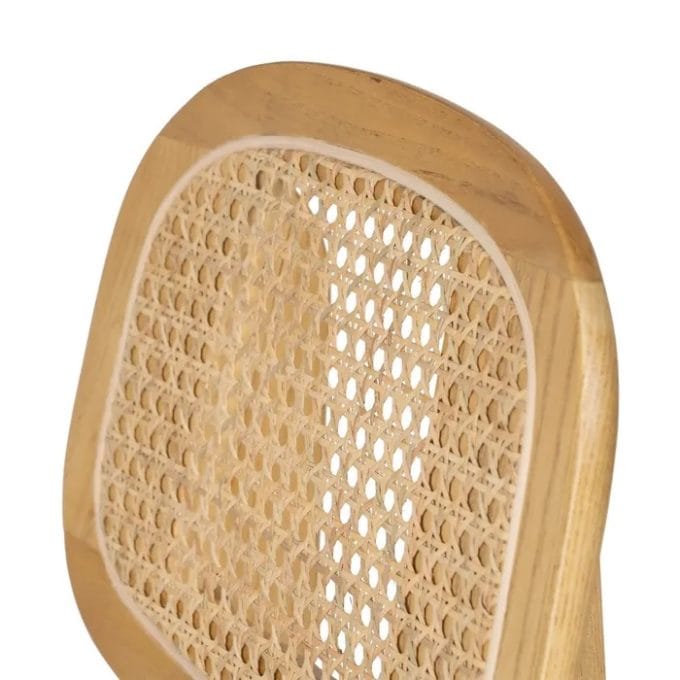 Set 2 Sillas Madera de Olmo y Rejilla Trenzada (42x50x80 cm)