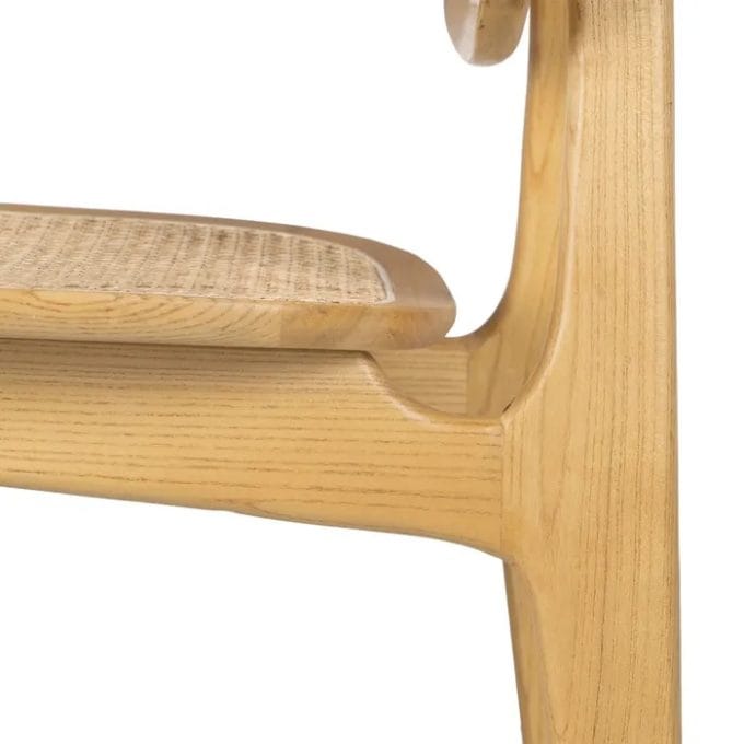 Set 2 Sillas Madera de Olmo y Rejilla Trenzada (42x50x80 cm)