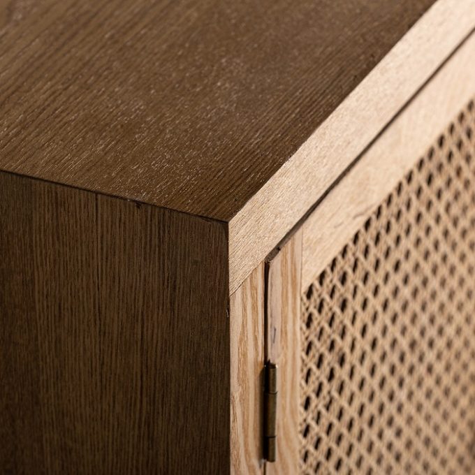 Consola dm-rejilla Halden,nórdica industrial(100x35x80cm)