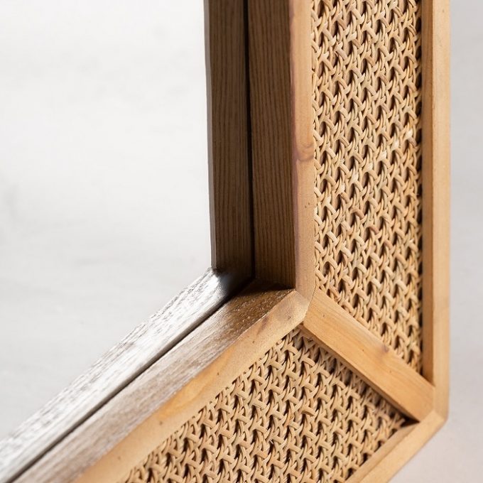 Espejo dm-rejilla Halden,nórdico industrial(60x4x80cm)