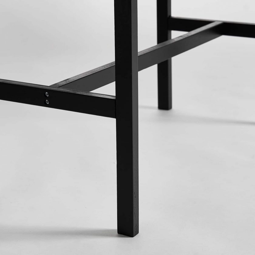 armario dos puertas pino negro y ratán nórdico e