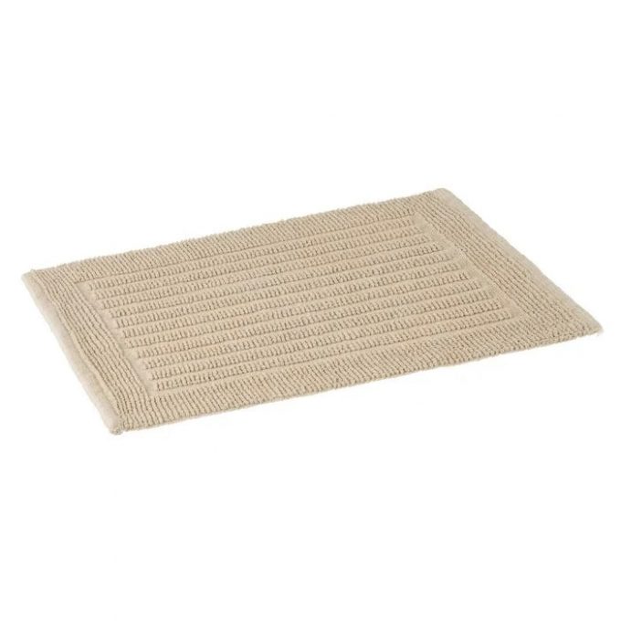 alfombra baño algodón beige rectangular