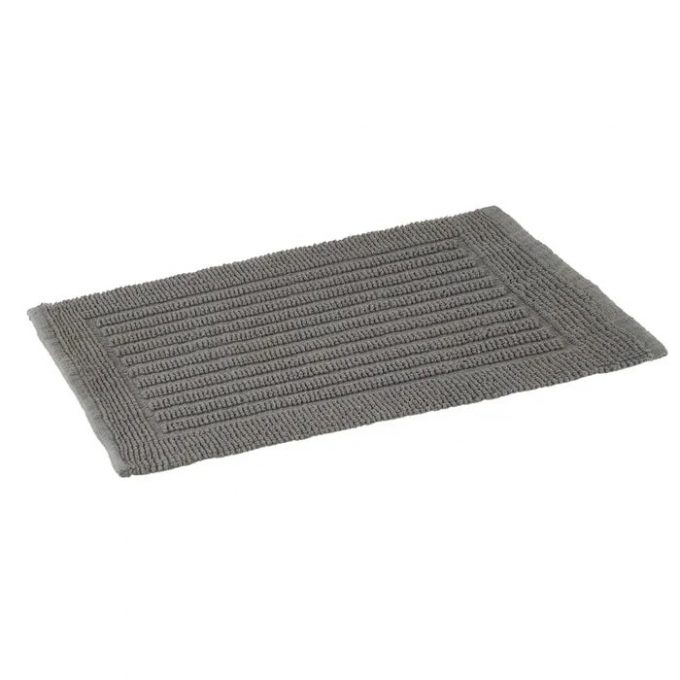 alfombra baño en algodón gris rectangular