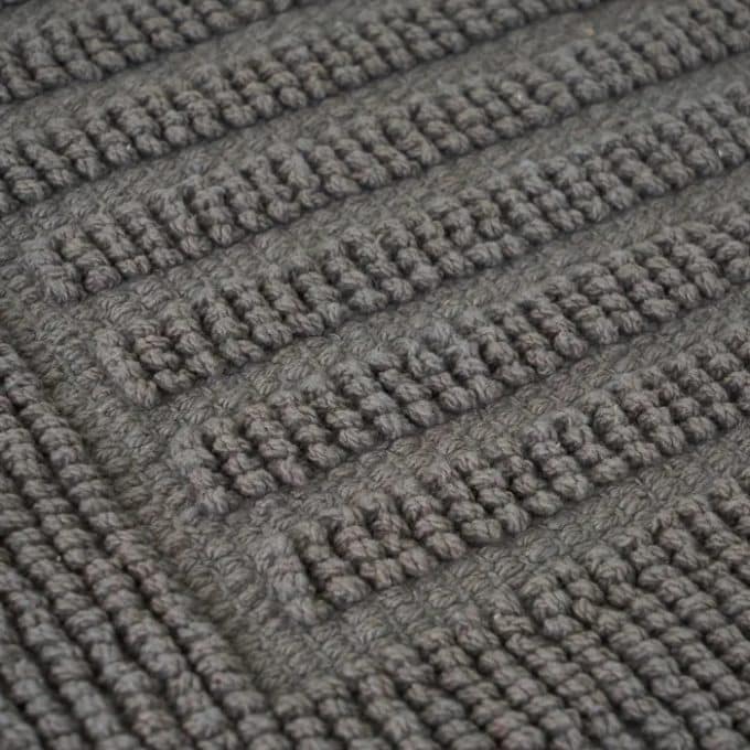 Alfombra Baño Algodón Gris Rectangular(60x40x1,5cm)