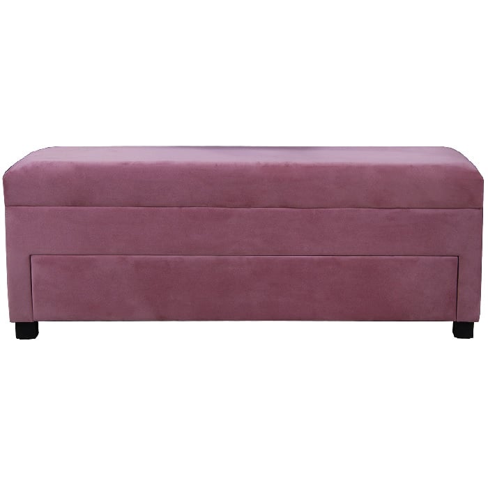 baúl descalzador doble compartimento terciopelo rosa a