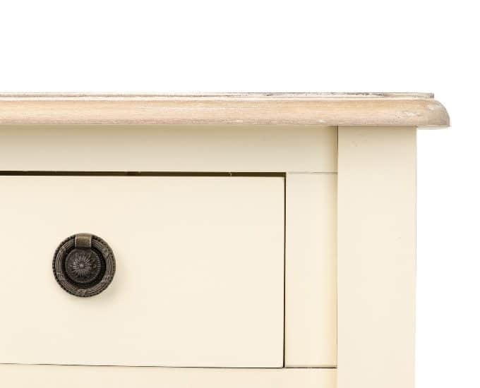 Consola Paulonia Crema-Natural Amélie, Provenzal(110x40x80 cm)