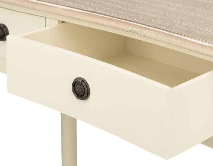 Consola Paulonia Crema-Natural Amélie, Provenzal(110x40x80 cm)