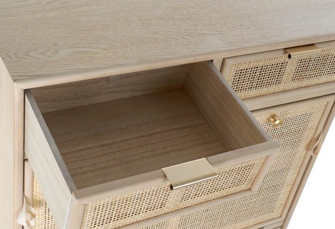 Zapatero Madera Paulonia y Ratán Erika (70x32x120 cm)