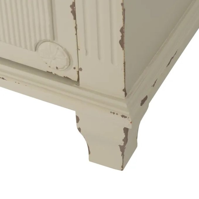 Cómoda Tres Cajones Abeto Crema Natural Niza, Provenzal(80x38x73 cm)