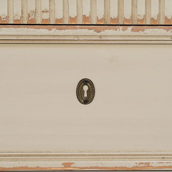 Cómoda Tres Cajones Abeto Crema Natural Amélie, Provenzal(102x45x84 cm) - Imagen 5