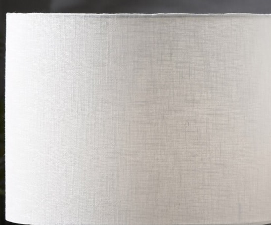 Lámpara Mesa Cerámica Plata Grabada Tulipa Blanca Selene (30dx54 cm)