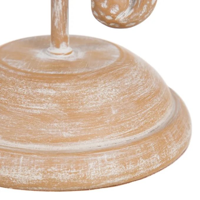 Lámpara Mesa Pie Tallado Decapada Eloise, shabby chic (45x45x75 cm)