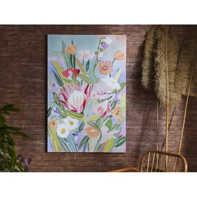 Cuadro Flores Multicolor (80x3x120 cm)