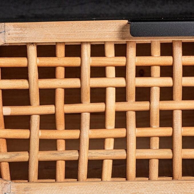 Mesita Auxiliar Abeto Negro Natural Bryan Industrial (48x38x51cm)