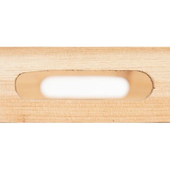 Bandeja Rectangular Madera y Ratán Hojas Verdes (42x28x4,5cm)