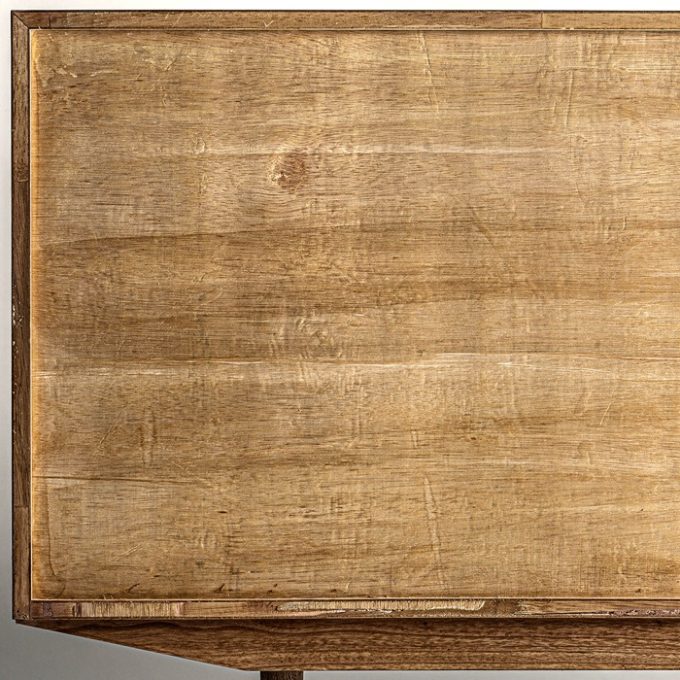 Cómoda Seis Cajones Mindi Natural Luka, Nórdica (150x47x82 cm)