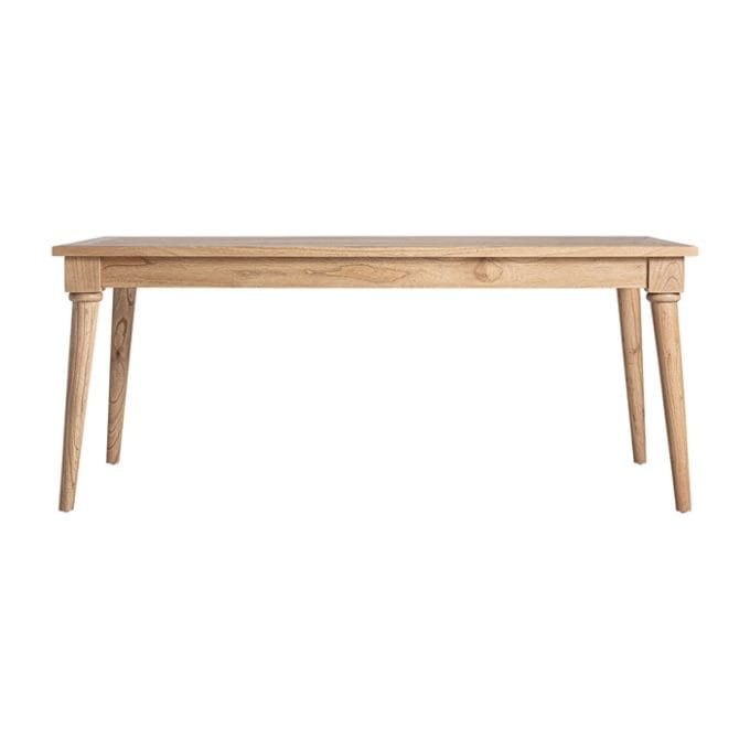 Mesa Comedor Rectangular Mindi Natural Luka, Nórdica (180x90x76 cm)
