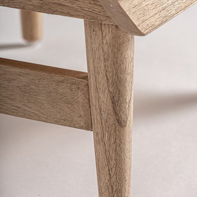 Mesita de Noche Mindi Natural Luka, Nórdica (55x47x63 cm)