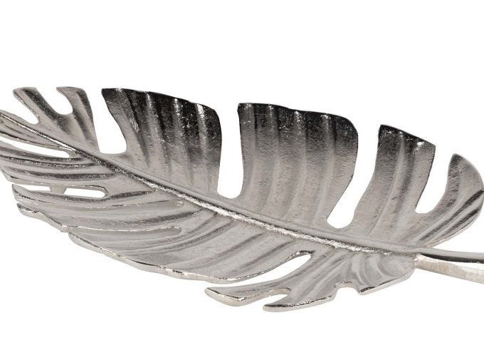 centro aluminio plata alargado forma hoja calada