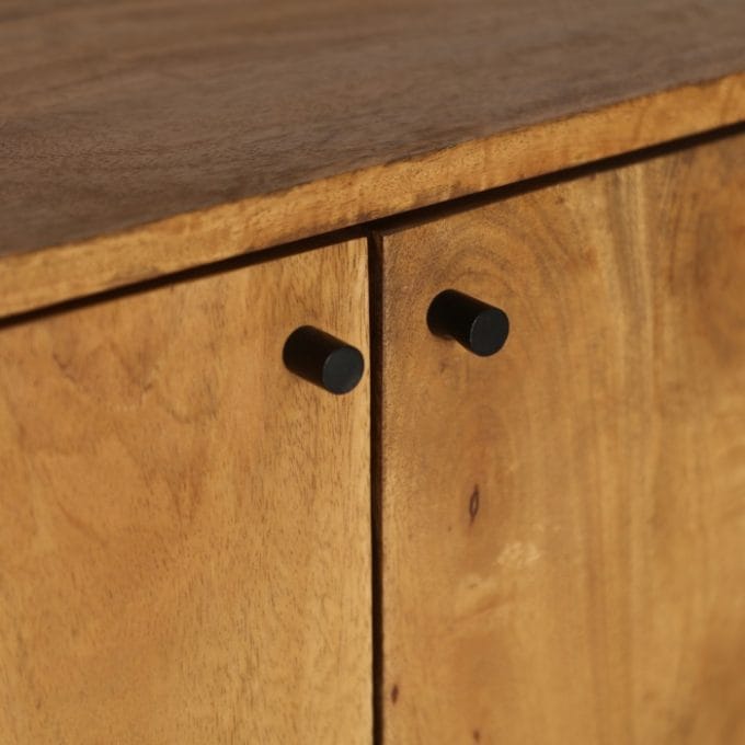 Aparador Madera de Mango Cuatro Puertas Agnar, Nórdico (170x40x85 cm)