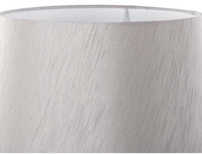 Lámpara Mesa Cristal Beige Gris Carla, Clásica (33dx61cm)