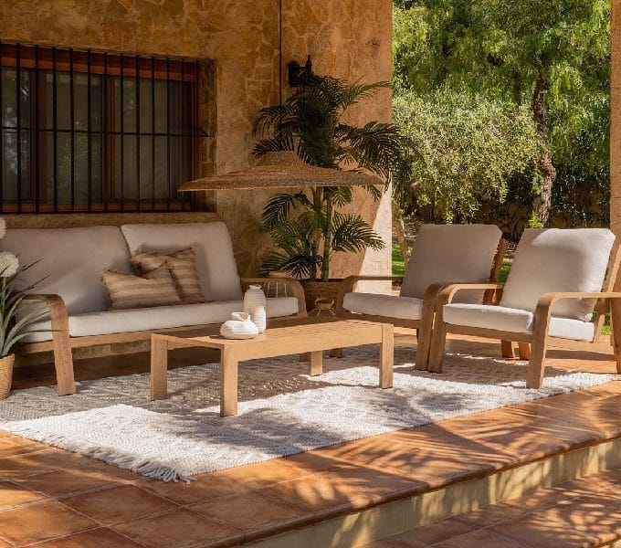 Set de Terraza Aluminio y Poliéster Niza (183x96x88 cm)