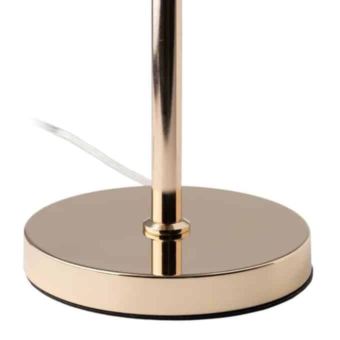 Lámpara Mesa Metal Esferas Cristal Oro ,Moderna (15dx48cm)