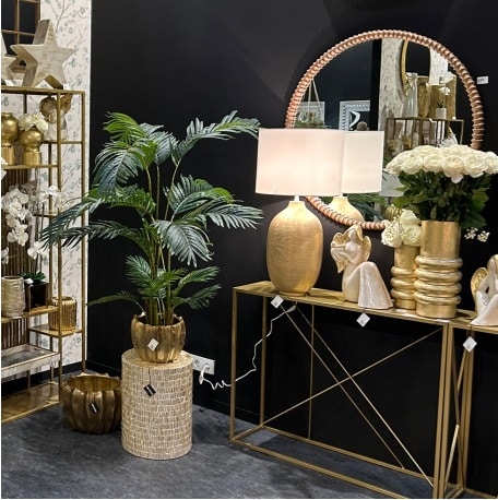 Espejo Madera de Mango Tallado Mia (90dx5 cm)